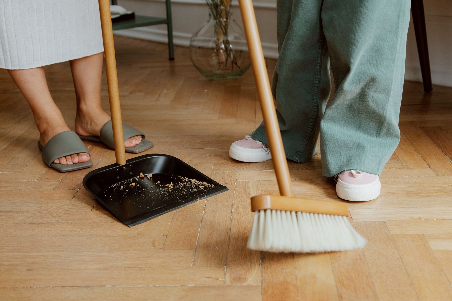 how to clean hybrid flooring